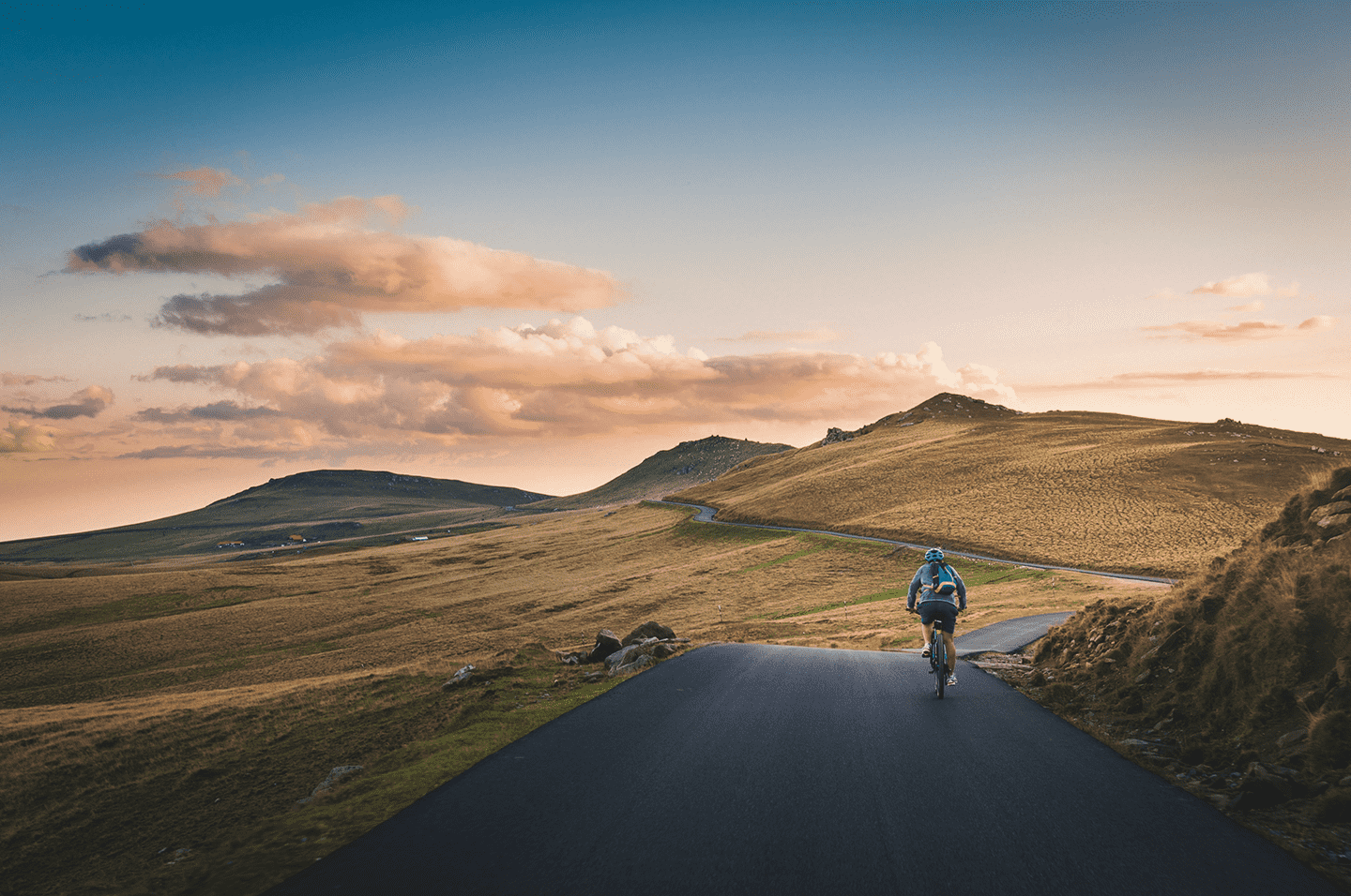 Cyclist on the road